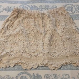 Lace miniskirt